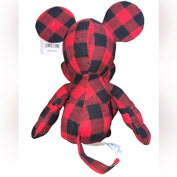 Disney Mickey Mouse X AE American Eagle Special Edition 12” Plush Doll Red Plaid - Picture 2 of 10